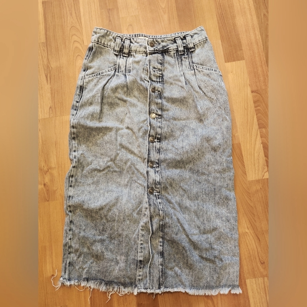 Free people jean denim skirt